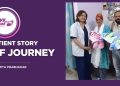 Dr. Sumita Prabhakar with a smiling patient celebrating a successful IVF journey